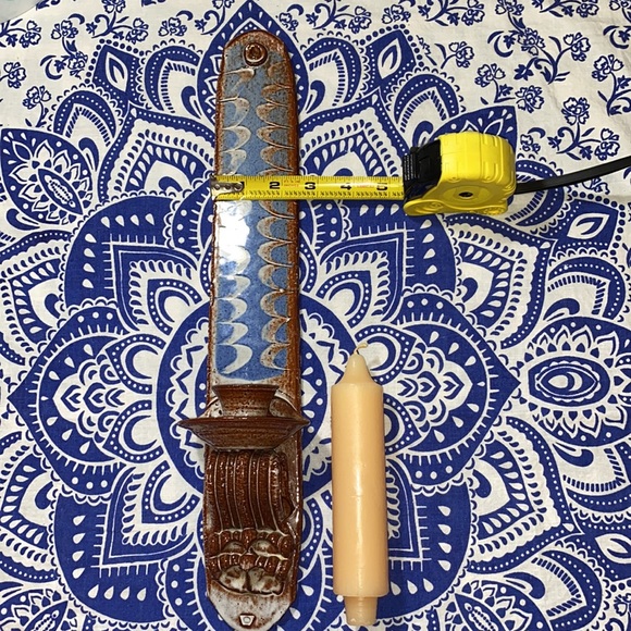 Boho Handmade Artisan Clay Pottery Candle Sconce - Picture 14 of 14